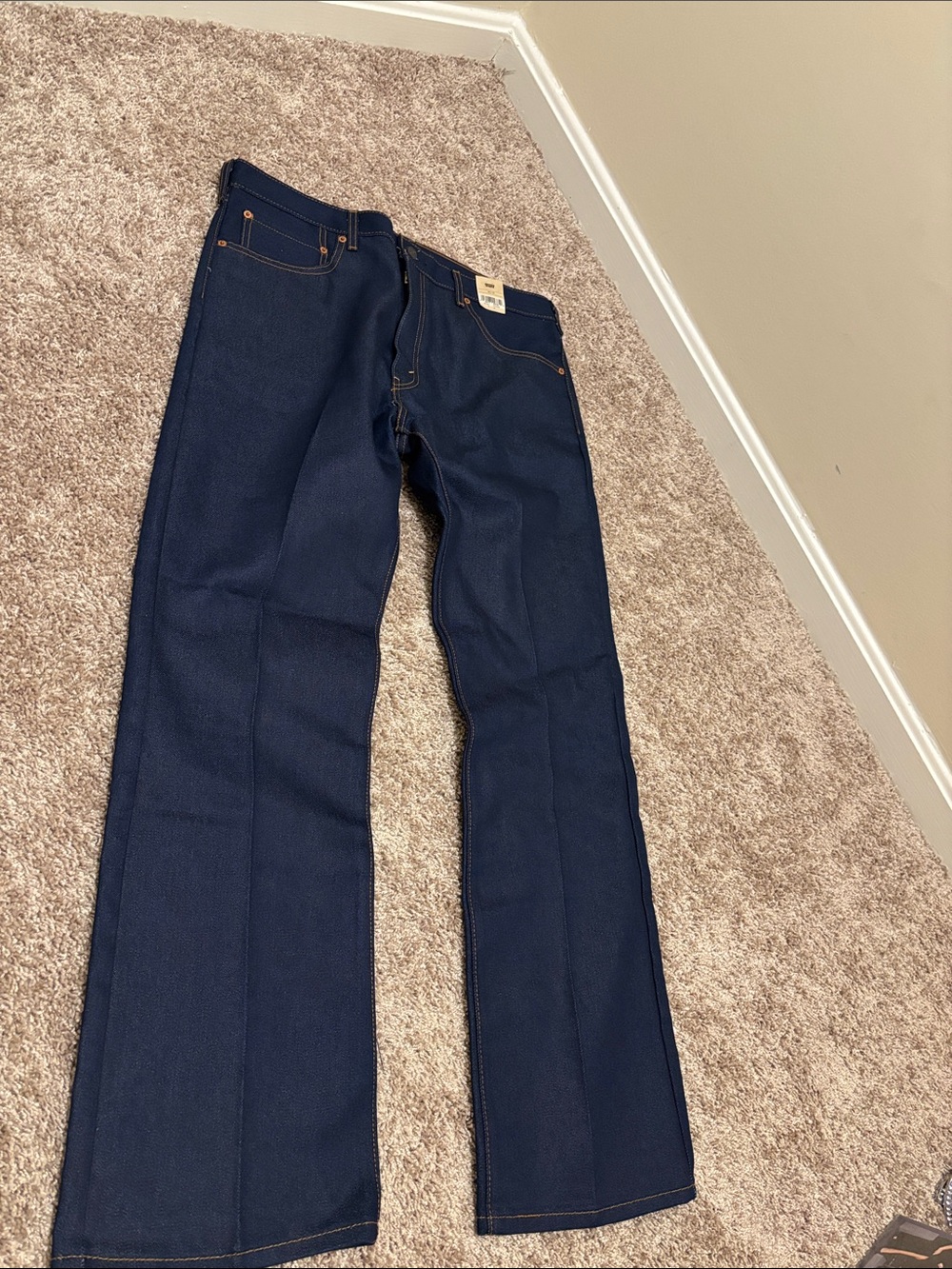 Men's Bootcut Jeans in Dark Blue Wash